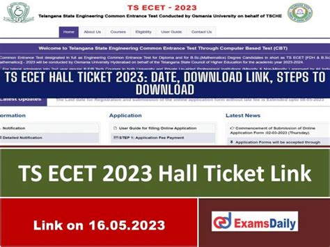 ecet hall ticket download 2023